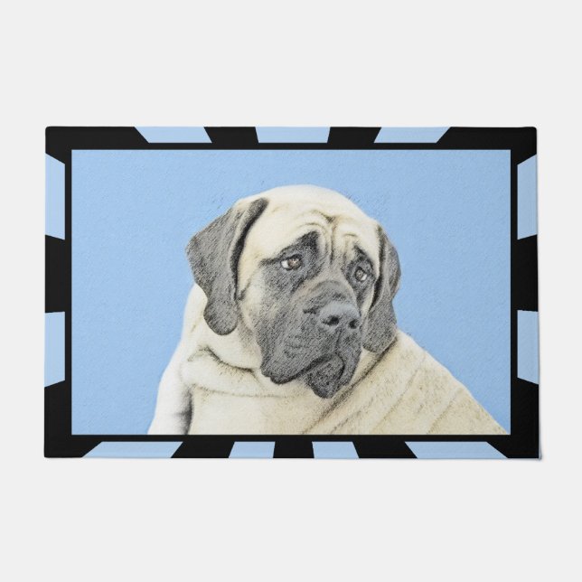 Paillasson Peinture mastiff anglaise (Fawn) - Art original de (Devant)
