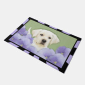 Paillasson Peinture originale de Chien par un récupérateur du (Incliné)