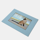 Paillasson Peinture paisible de chat siamois (Incliné)