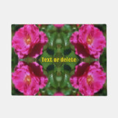 Paillasson Peinture rose rose Fleur Art personnalisé (Devant)