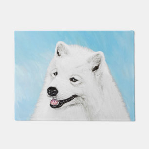 Paillasson Peinture Samoyed - Cute Original Chien Art