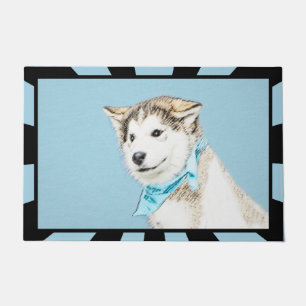 Paillasson Peinture Sibérienne Husky Puppy - Art Chien origin