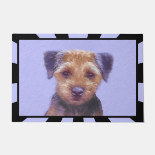 Paillasson Peinture sur la frontière de Terrier - jolie art o