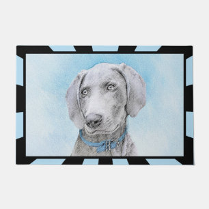Paillasson Peinture Weimaraner - Beau art original de chien