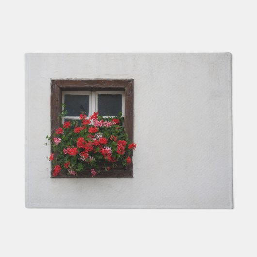 Paillasson Pélargonium rouge et rose (Devant)