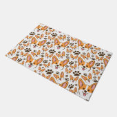 Paillasson Pembroke Welsh Corgi Chien Coquelicot (Incliné)