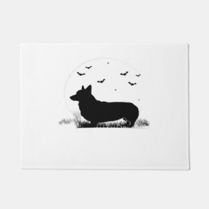 Paillasson Pembroke Welsh Corgi Chien - Halloween Moon Silhou