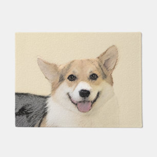 Paillasson Pembroke Welsh Corgi Peinture - Art Chien original