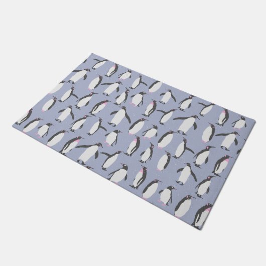 Paillasson Penguins d'hiver sans faille motif + vos idées (Incliné)
