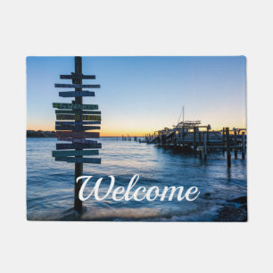 Paillasson Pensacola Bay Signal Coucher de soleil par Dock We