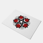Paillasson Pentagramme aux roses rouges (Incliné)