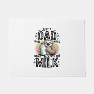 Paillasson père et fils avec le lait paresseux design graphiq