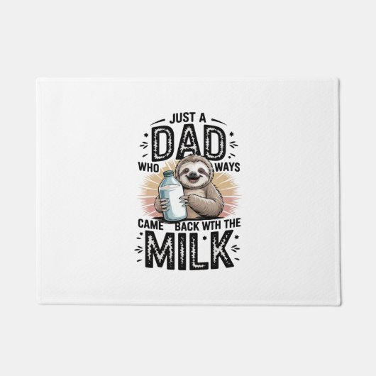Paillasson père et fils avec le lait paresseux design graphiq (Devant)