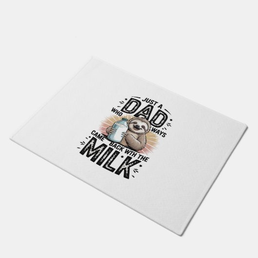 Paillasson père et fils avec le lait paresseux design graphiq (Incliné)