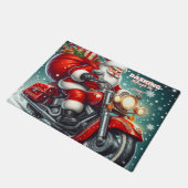 Paillasson Père Noël à moto (Incliné)