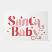 Paillasson Père Noël Baby - Typographie de Noël rétro (Devant)