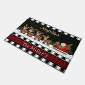 Paillasson Père Noël Sleigh et Reindeer (Incliné)