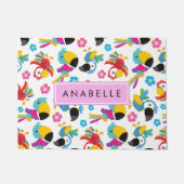 Paillasson Perroquets colorés, perroquets tropicaux, Votre No (Devant)