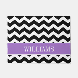 Paillasson Personalisé violet noir Chevron