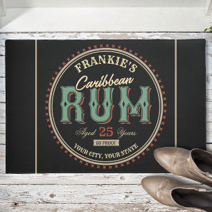 Paillasson Personalized Caribbean Rum Liquor Bottle Label Bar