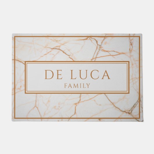 Paillasson Personalized Faux White Marble (Devant)