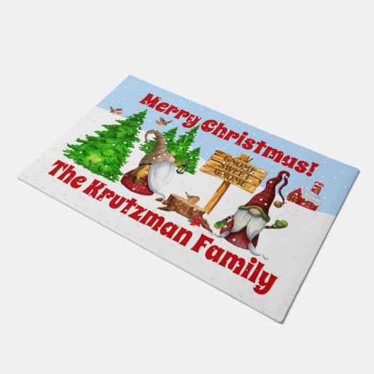 Paillasson Personnalisable Accueil Sweet Home Gnome Winter Sc (Incliné)
