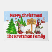 Paillasson Personnalisable Accueil Sweet Home Gnome Winter Sc (Devant)