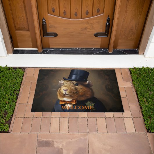 Paillasson Personnalisable Edwardian Guinée Pig Gentleman (De plein air)