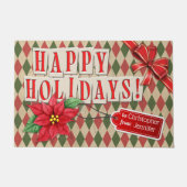 Paillasson Personnalisable Happy Holidays Papier d'enveloppem (Devant)