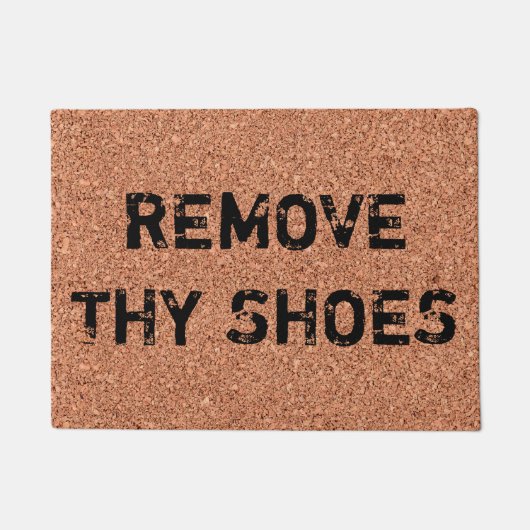 Paillasson Personnalisable "Retirer les chaussures" Fun Cool (Devant)