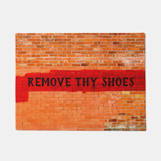 Paillasson Personnalisable "Retirer les chaussures" Fun Cool (Devant)