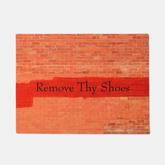 Paillasson Personnalisable "Retirer les chaussures" Fun Cool (Devant)