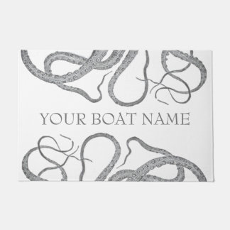 Paillasson Personnalisé ajouter votre nom de bateau pieuvre n