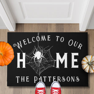 Paillasson Personnalisé Éffrayant Spiderweb Halloween Accueil