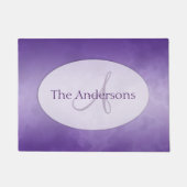 Paillasson Personnalisé en violet 18 x 24 (Devant)