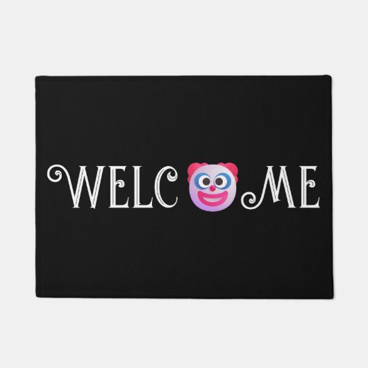 Paillasson Personnalisé Funny ombragé Clown visage Emoji pers (Devant)