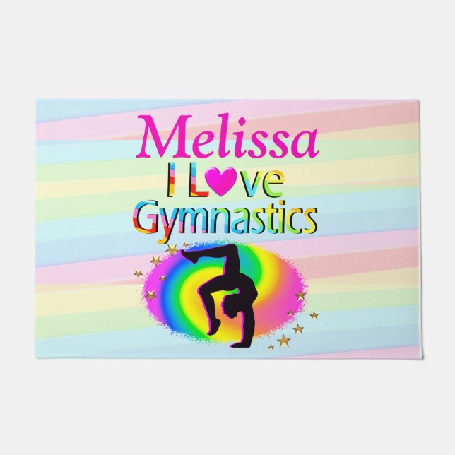 PAILLASSON PERSONNALISÉ J'AIME GYMNASTICS MAT (Devant)