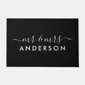 Paillasson Personnalisé M. Et Mme Noir Couples Nouveaux Marié (Devant)