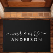 Paillasson Personnalisé M. Et Mme Noir Couples Nouveaux Marié