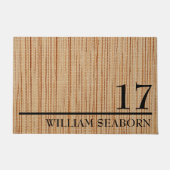 Paillasson Personnalisé Moderne Maison Rustique Numéro et nom (Devant)