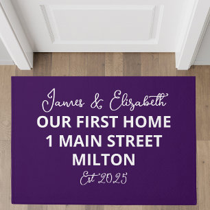 Paillasson Personnalisé Notre Première Adresse Personnalisée 