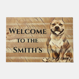 Paillasson Personnalisé Pit Bull Dog