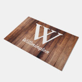 Paillasson Personnalisé - planches chics en bois de grange de (Incliné)