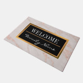 Paillasson Personnaliser en marbre de Parties scintillant ros (Incliné)