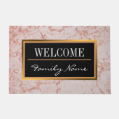 Paillasson Personnaliser en marbre Parties scintillant rose r (Devant)