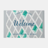 Paillasson Personnaliser les diamants gris Diamants d'aquarel (Devant)