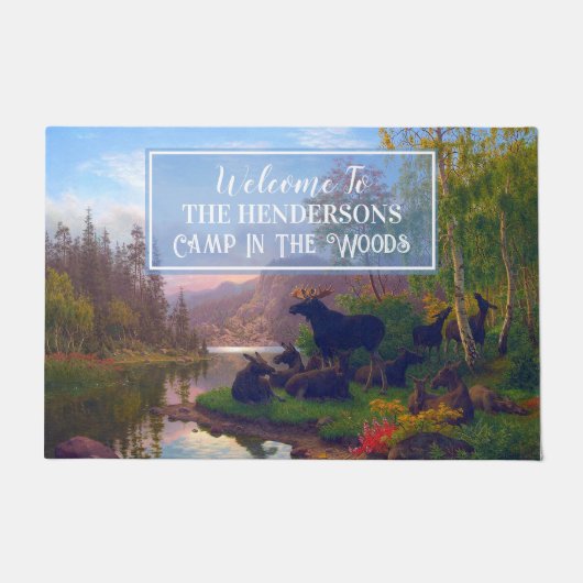 Paillasson Personnaliser Majestic Moose Forêt boréale Nature  (Devant)