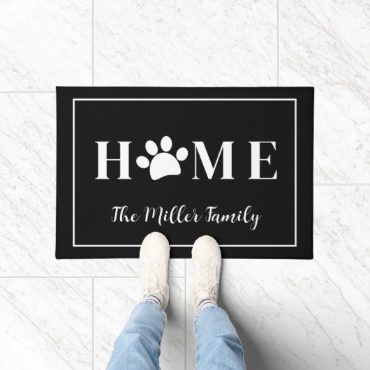 Paillasson Pet Paw Home avec nom Doormat (Intérieur)