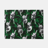 Paillasson Petits panda sur vert foncé (Devant)