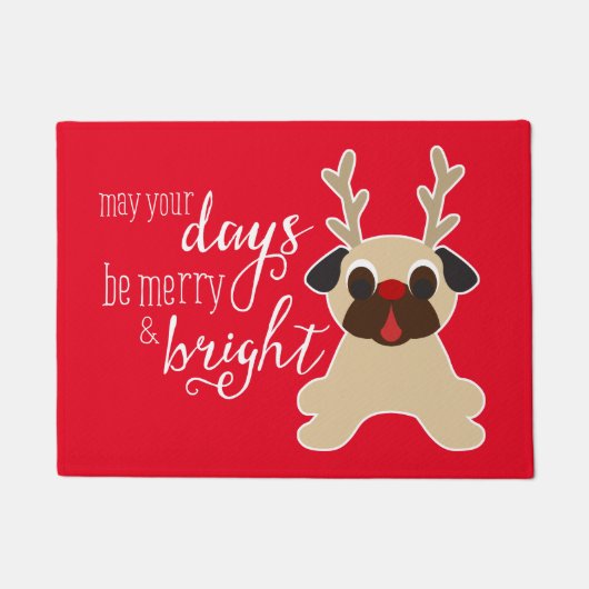 Paillasson Peuvent vos jours être joyeux renne lumineux de (Devant)